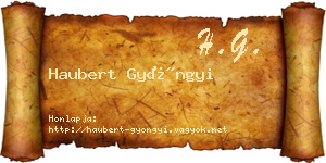 Haubert Gyöngyi névjegykártya