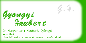 gyongyi haubert business card